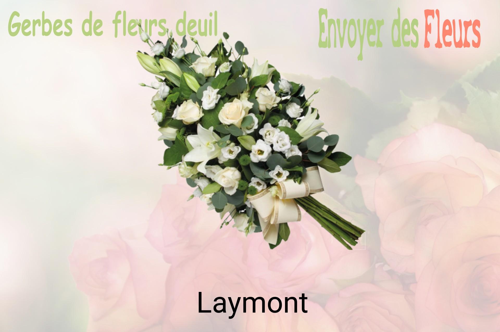 Gerbe de fleurs de deuil livrée à Laymont